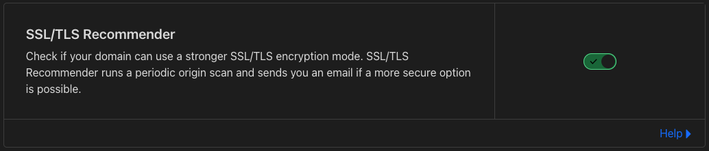 cf ssl tls recommender