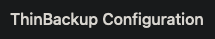 jenkins thinbackup configuration